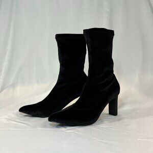 Privileged Shoes Black Velvet Ankle Boots | Women’s 8